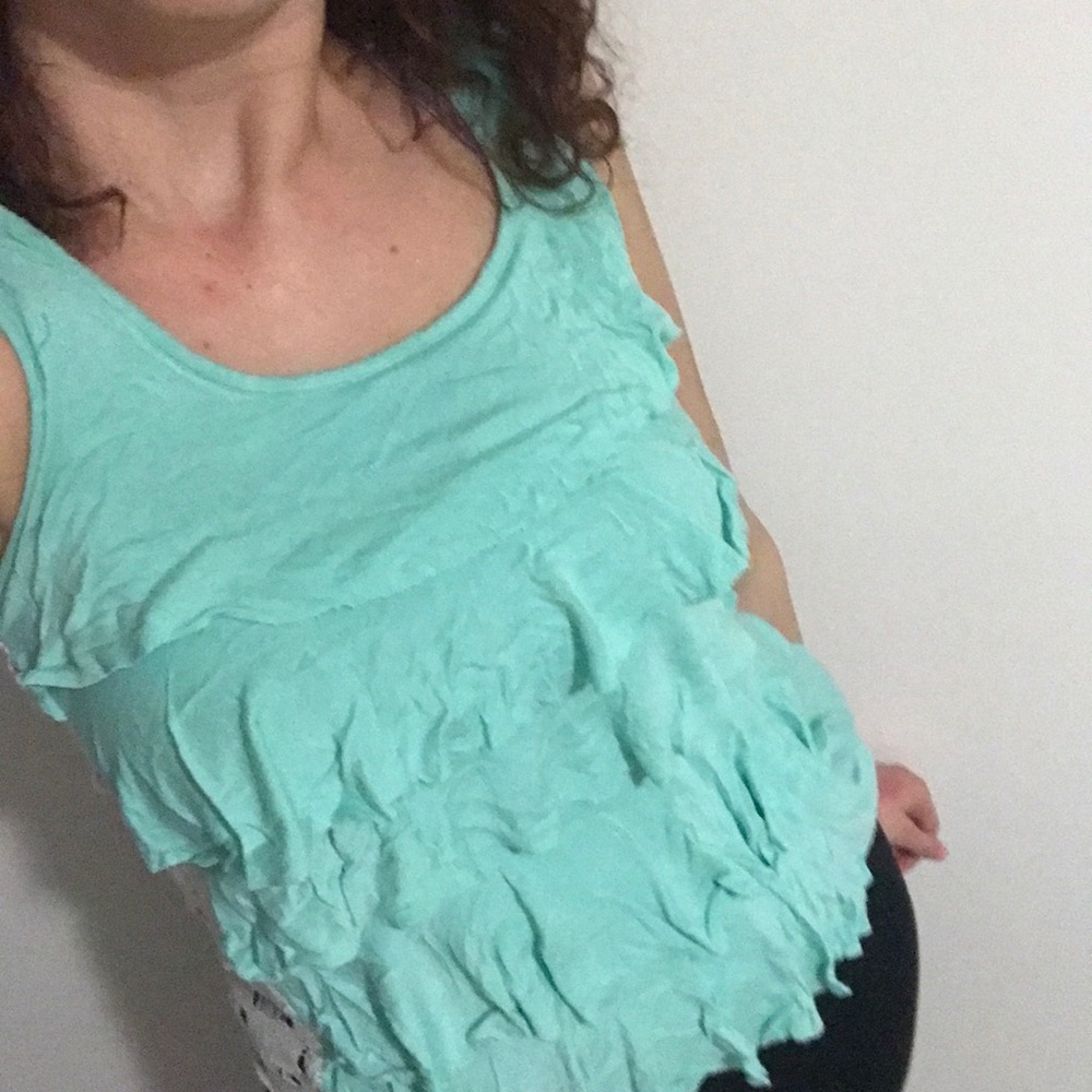 Turquoise/light blue blouse $5